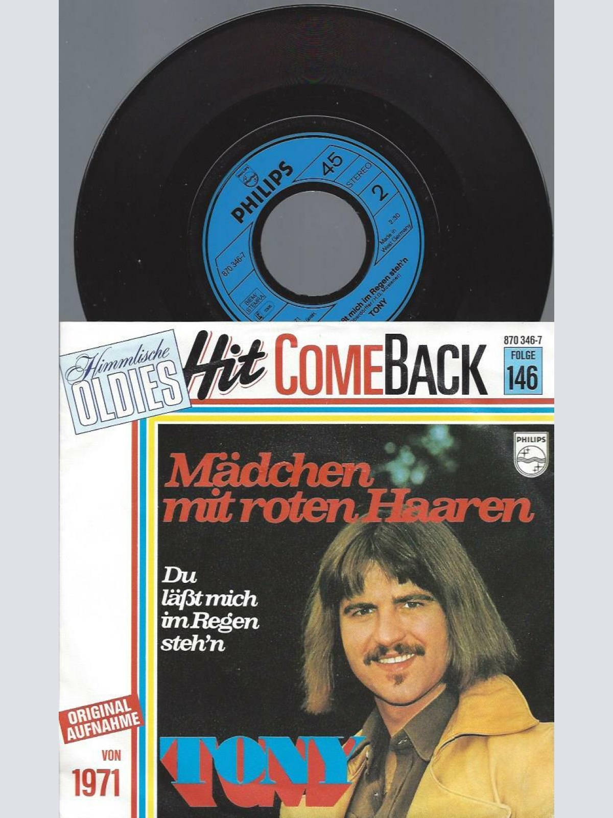 7"  Tony  – Mädchen Mit Roten Haaren // Oldie