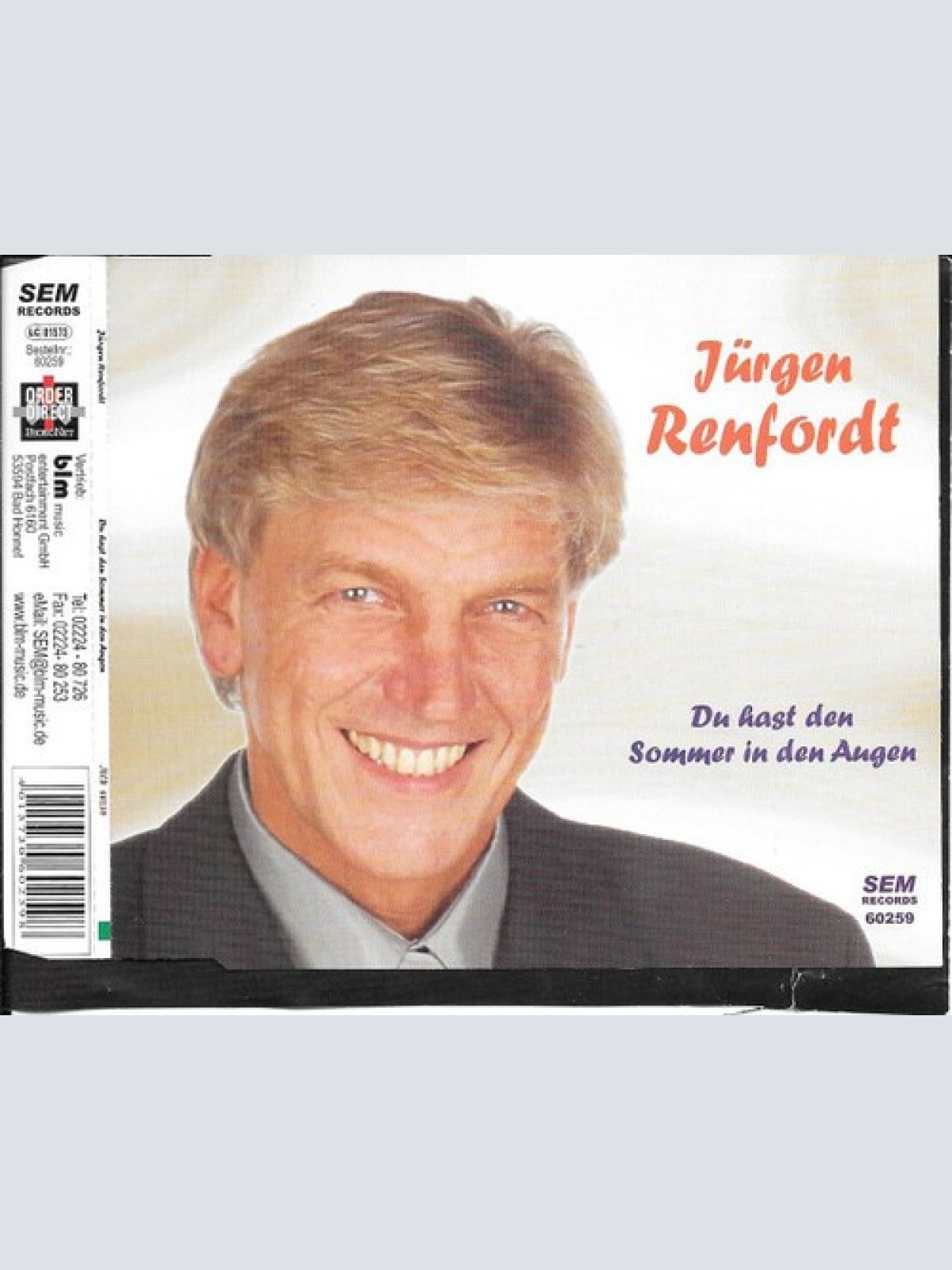 CD, Maxi Jürgen Renfordt - Du Hast Den Sommer In Den Augen