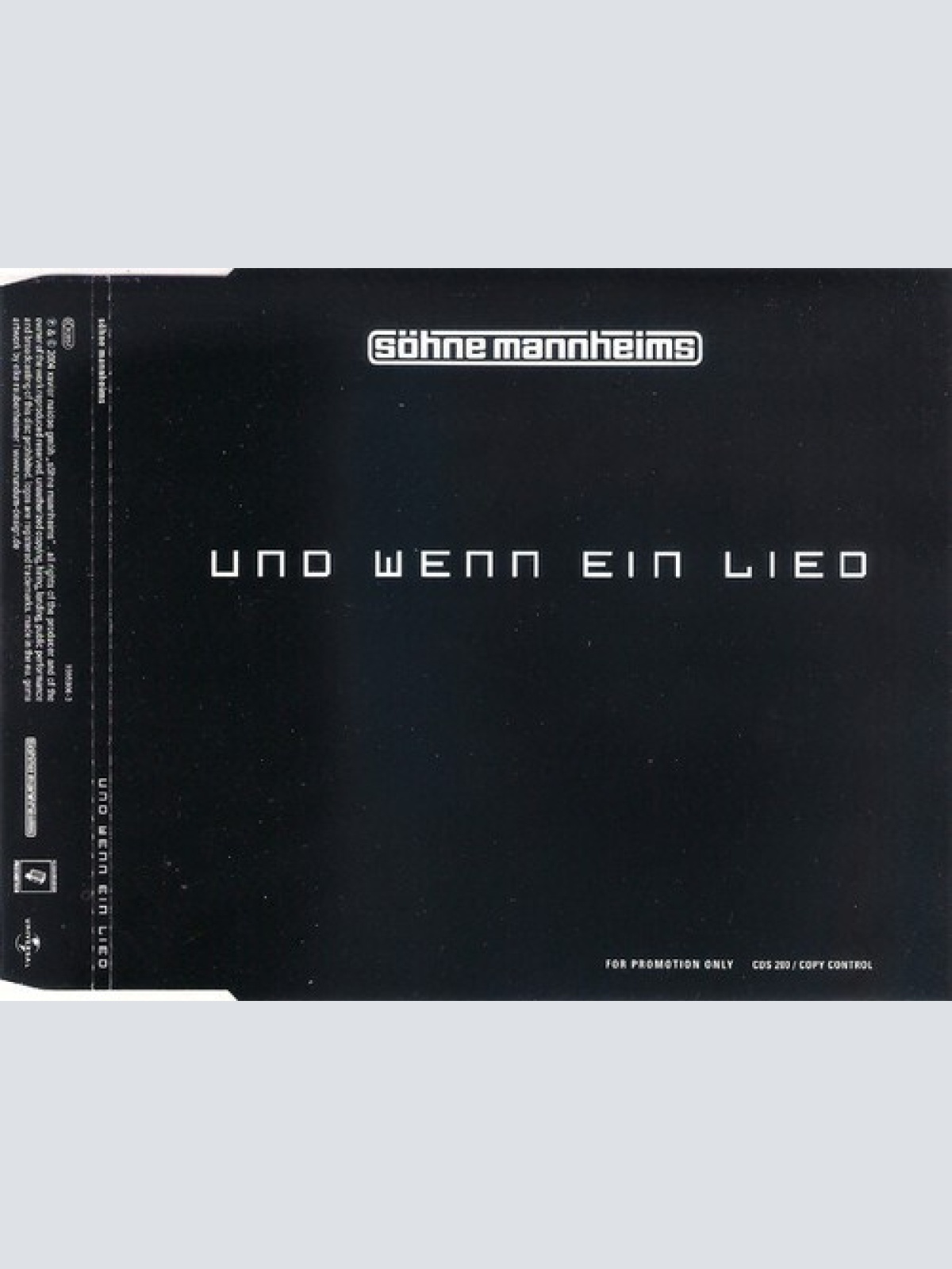 CD, Maxi, Copy Prot., Promo Söhne Mannheims - Und Wenn Ein Lied