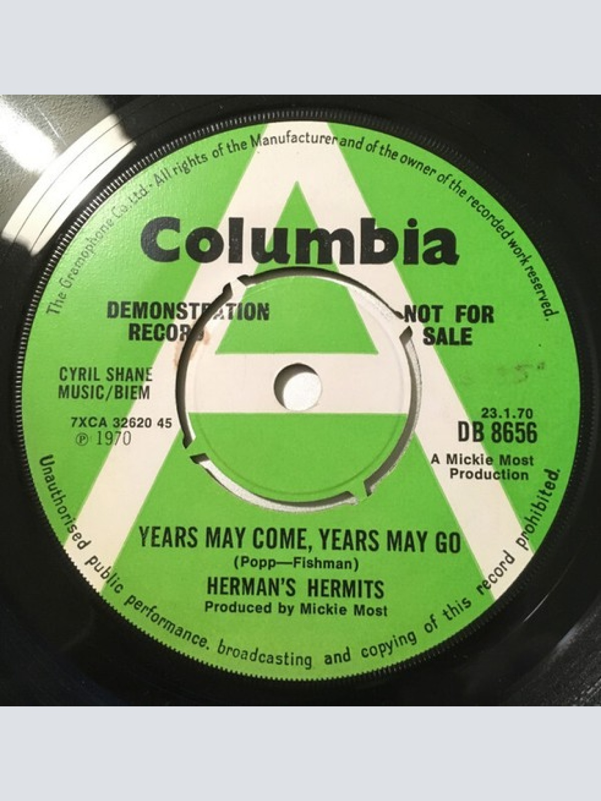 7", Single, Promo Herman's Hermits - Years May Come, Years May Go