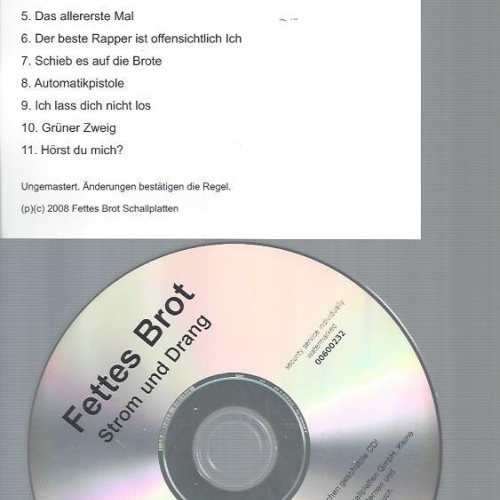 CD--FETTES BROT STURM UND DRANG //PROMO