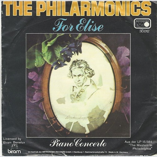 7", Single The Philarmonics - For Elise / Piano Concerto