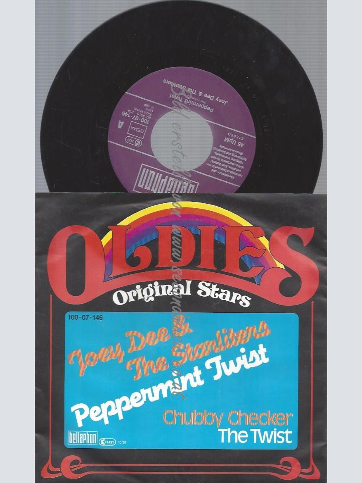 7" Joey Dee And The Starliters / Chubby Checker  Peppermint Twist