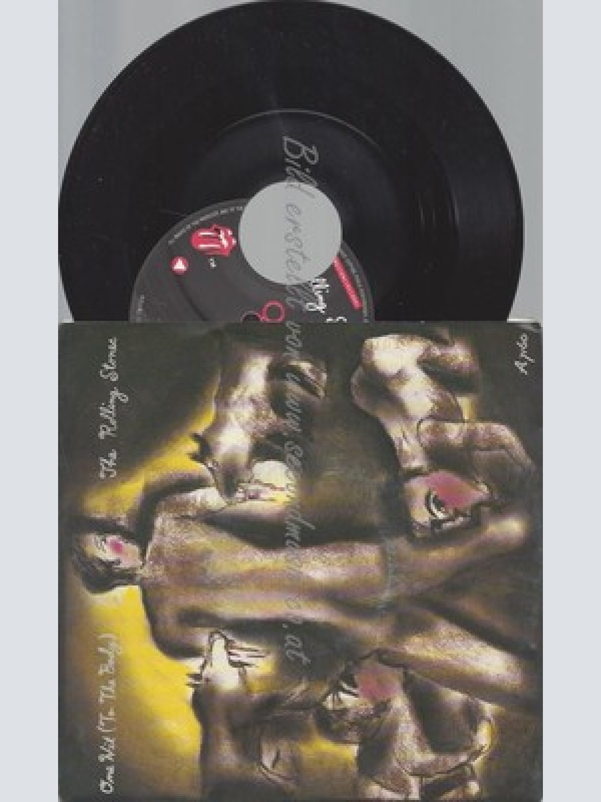 7"--THE ROLLING STONES--ONE HIT--LABEL FEHLER