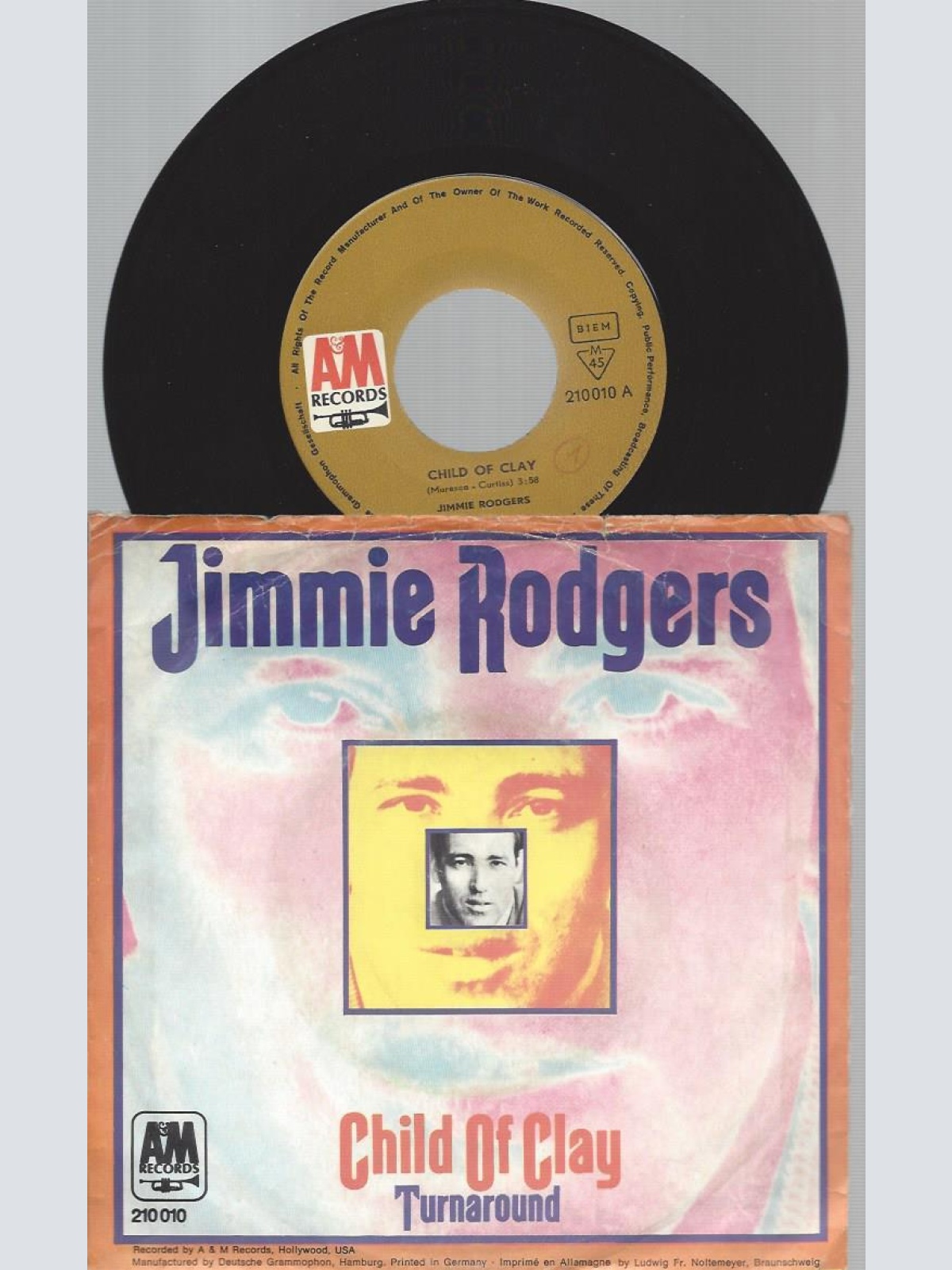 7"   Jimmie Rodgers  child Of Clay