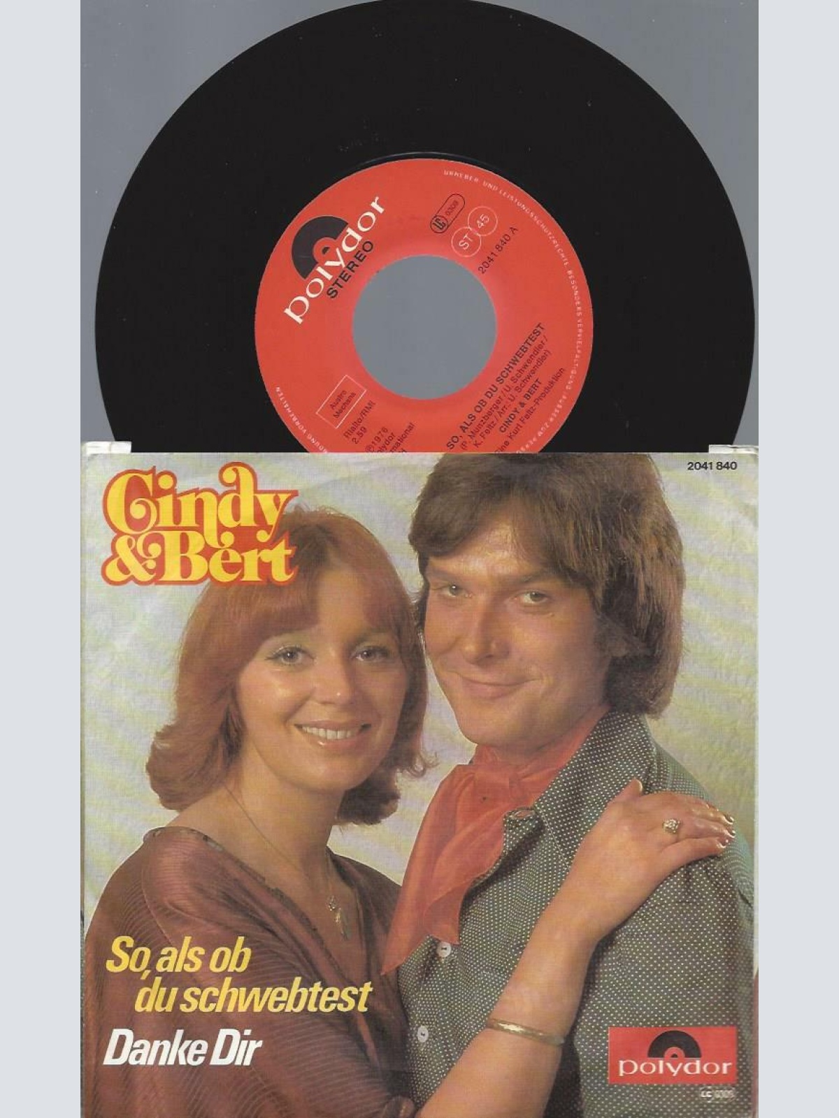 7"    Cindy & Bert  So, Als Ob Du Schwebtest   / AUSTRO