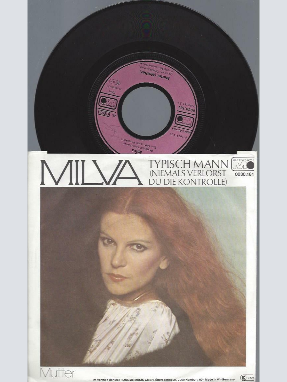 7"   Milva  Typisch Mann