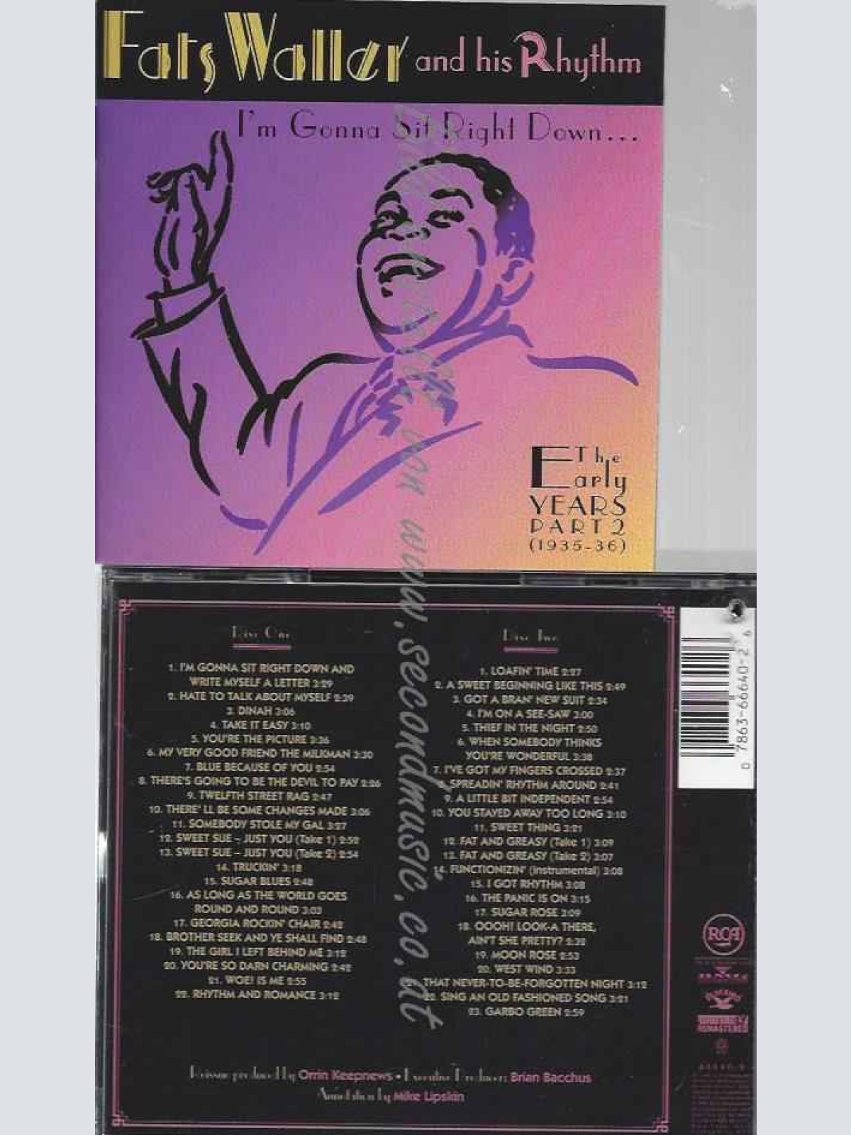 CD--FATS WALLER | --I'M GONNA SIT RIGHT DOWN - EARLY YEARS PART
