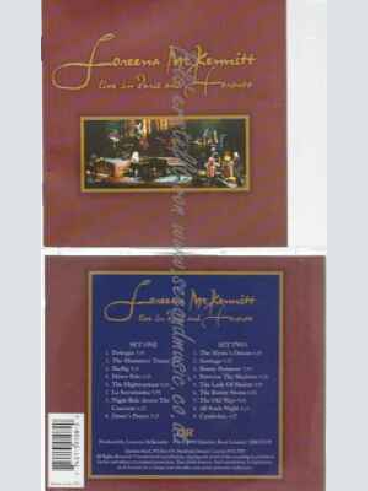 CD--LOREENA MCKENNITT | --LIVE IN PARIS AND TORONTO