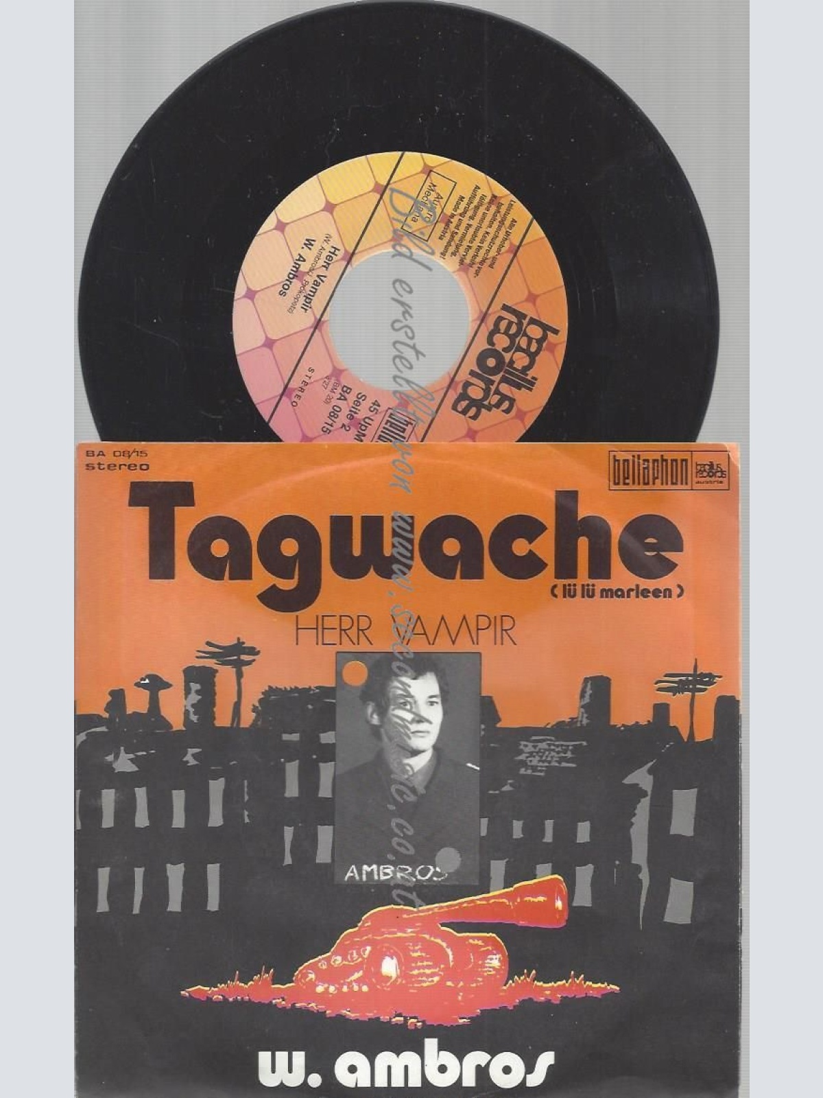 7" WOLFGANG AMBROS TAGWACHE //// HERR VAMPIR // VG+