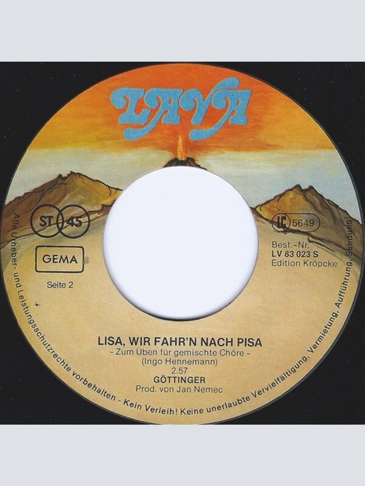 7" Göttinger - Lisa, Wir Fahr'n Nach Pisa