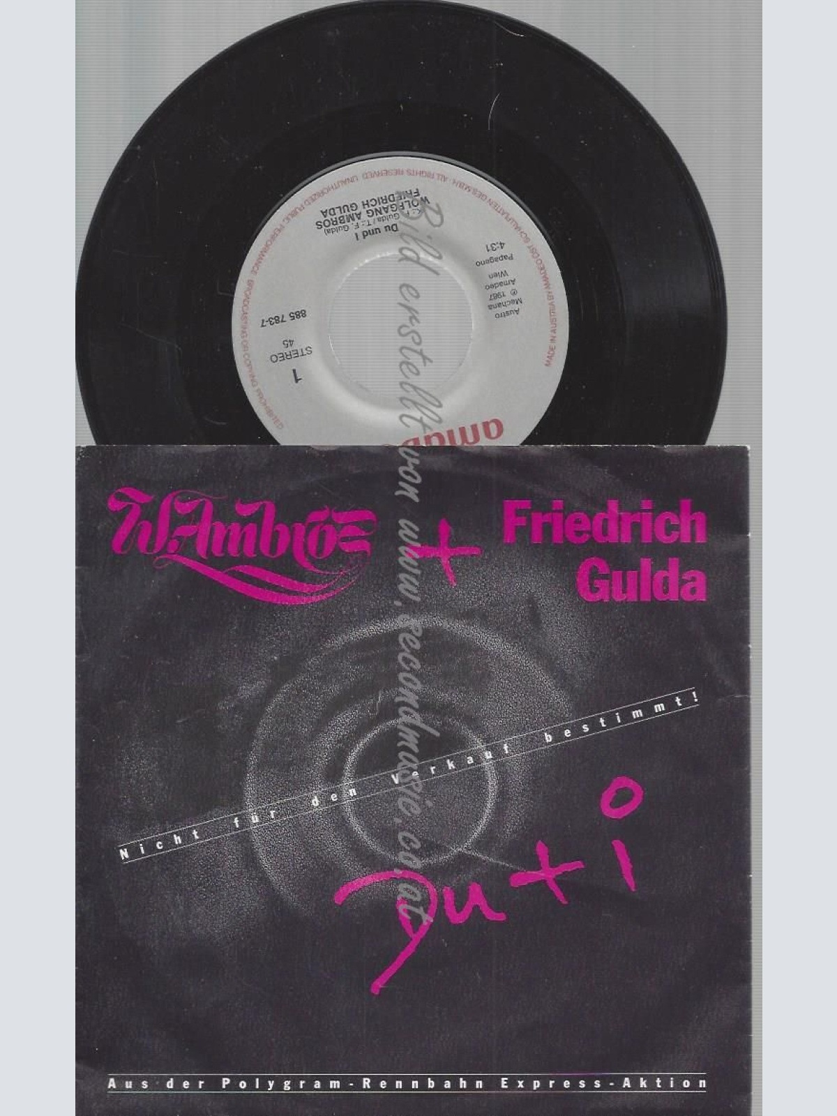 7" WOLFGANG AMBROS FRIEDRICH GULDA DU +I