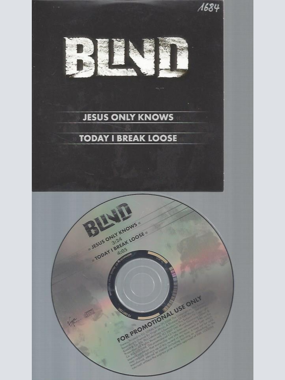 CD--BLIND JESUS ONLY KNOWS //   PROMO