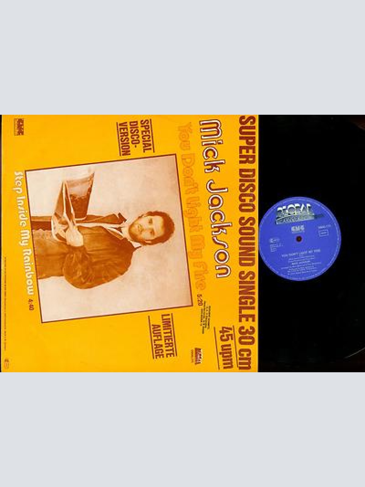 12" MAXI SINGLE --MICK JACKSON --YOU DON'T LIGHT MY FIRE--DISCO VERSION-LIMITED