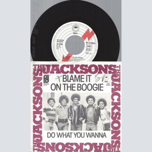 7" THE JACKSONS-- BLAME IT ON THE BOOGIE-- --MUSTERPLATTE -CBS BLITZINFO