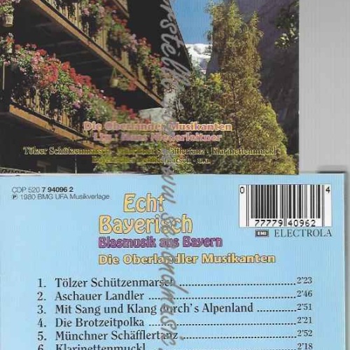 CD--Echt Bayrisch - Blasmusik aus Bayern
