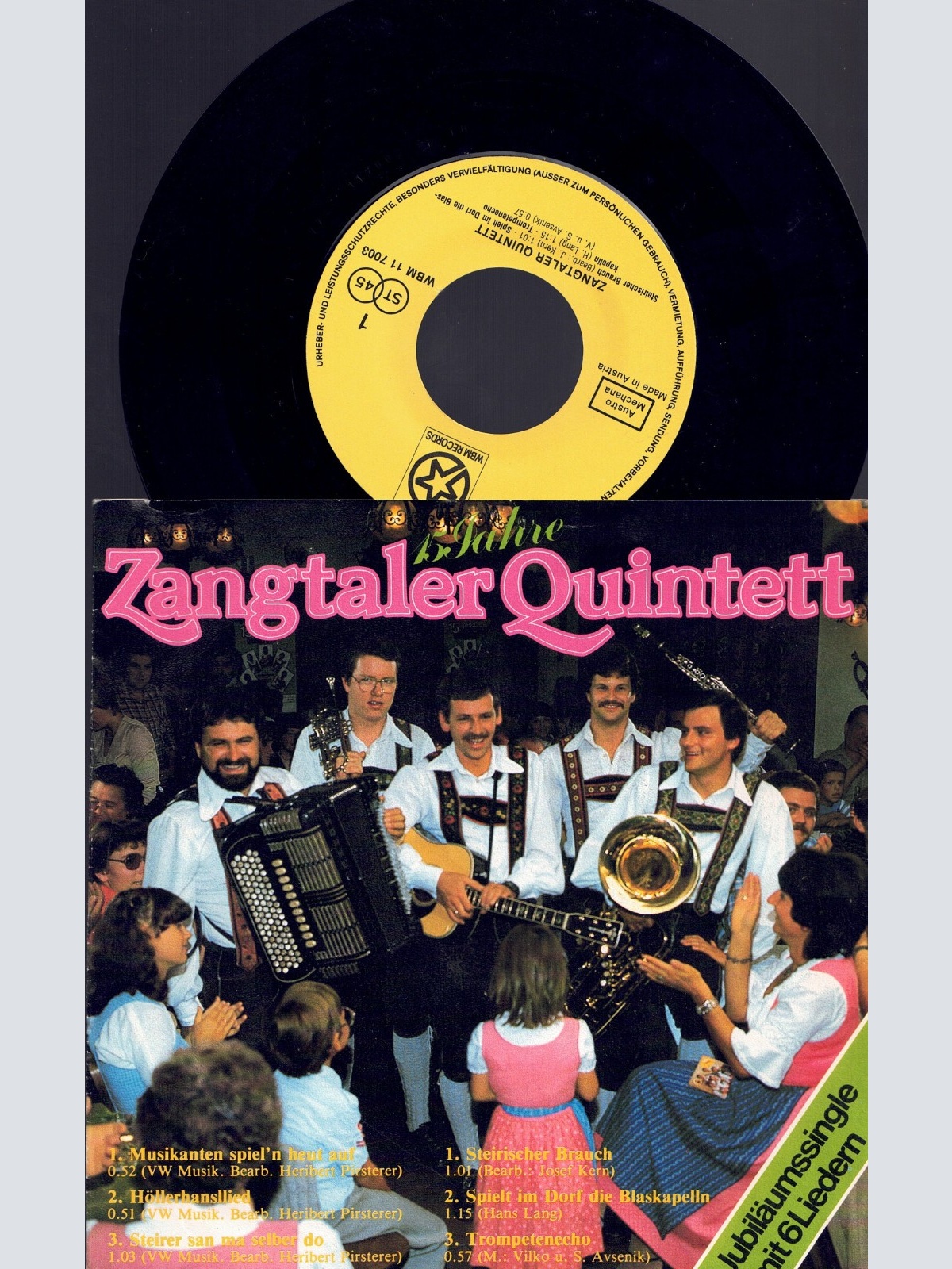 7" Zangtaler Quintett  15 Jahre