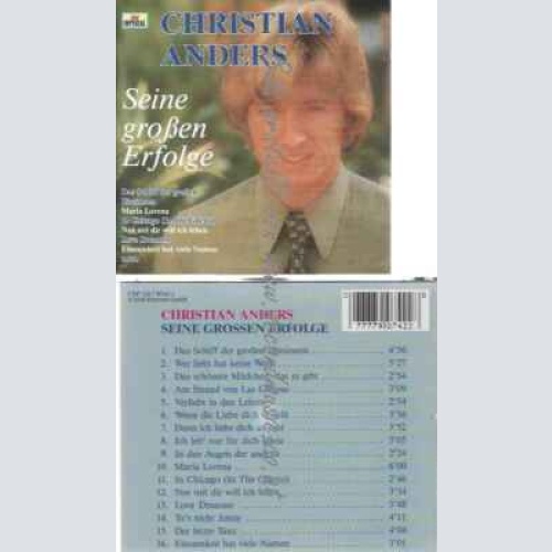 CD--Christian Anders | --Seine Grossen Erfolge