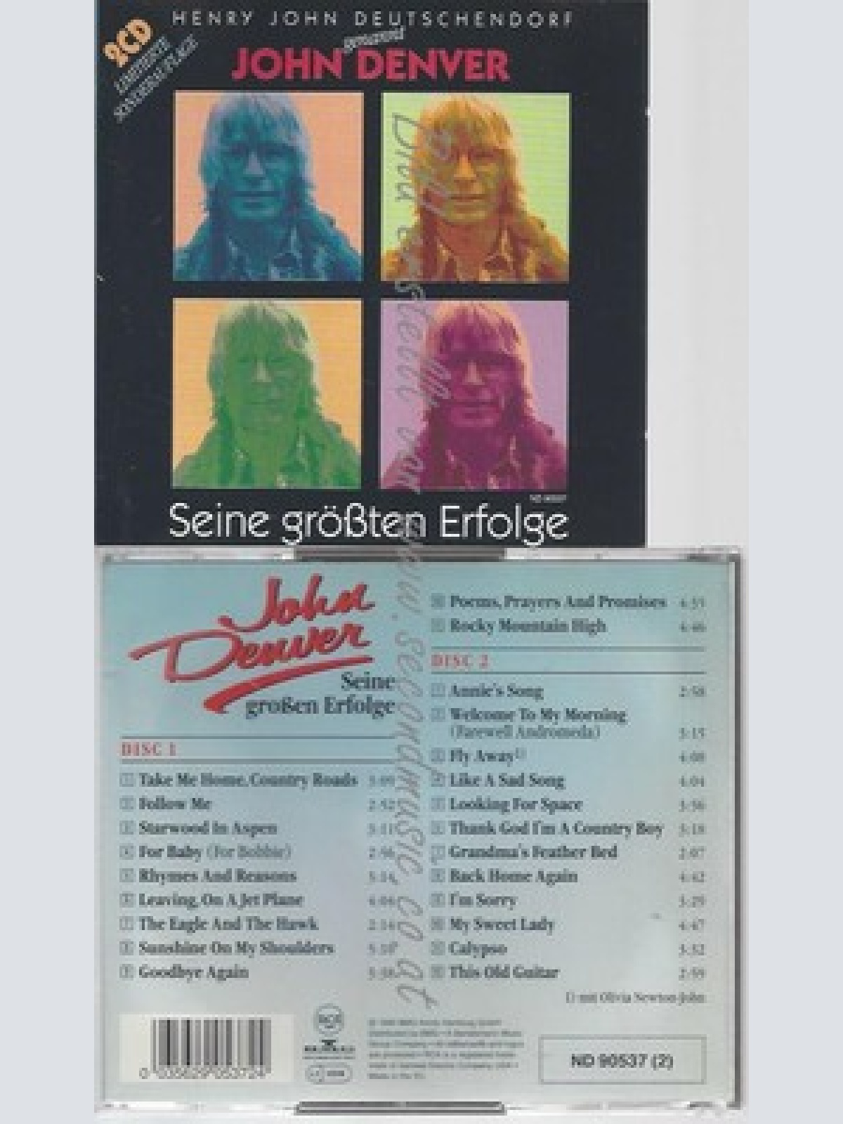 CD--JOHN DENVER--HENRY JOHN DEUTSCHENDORF GENANNT JOHN DENVER - SEINE GROßEN ERF
