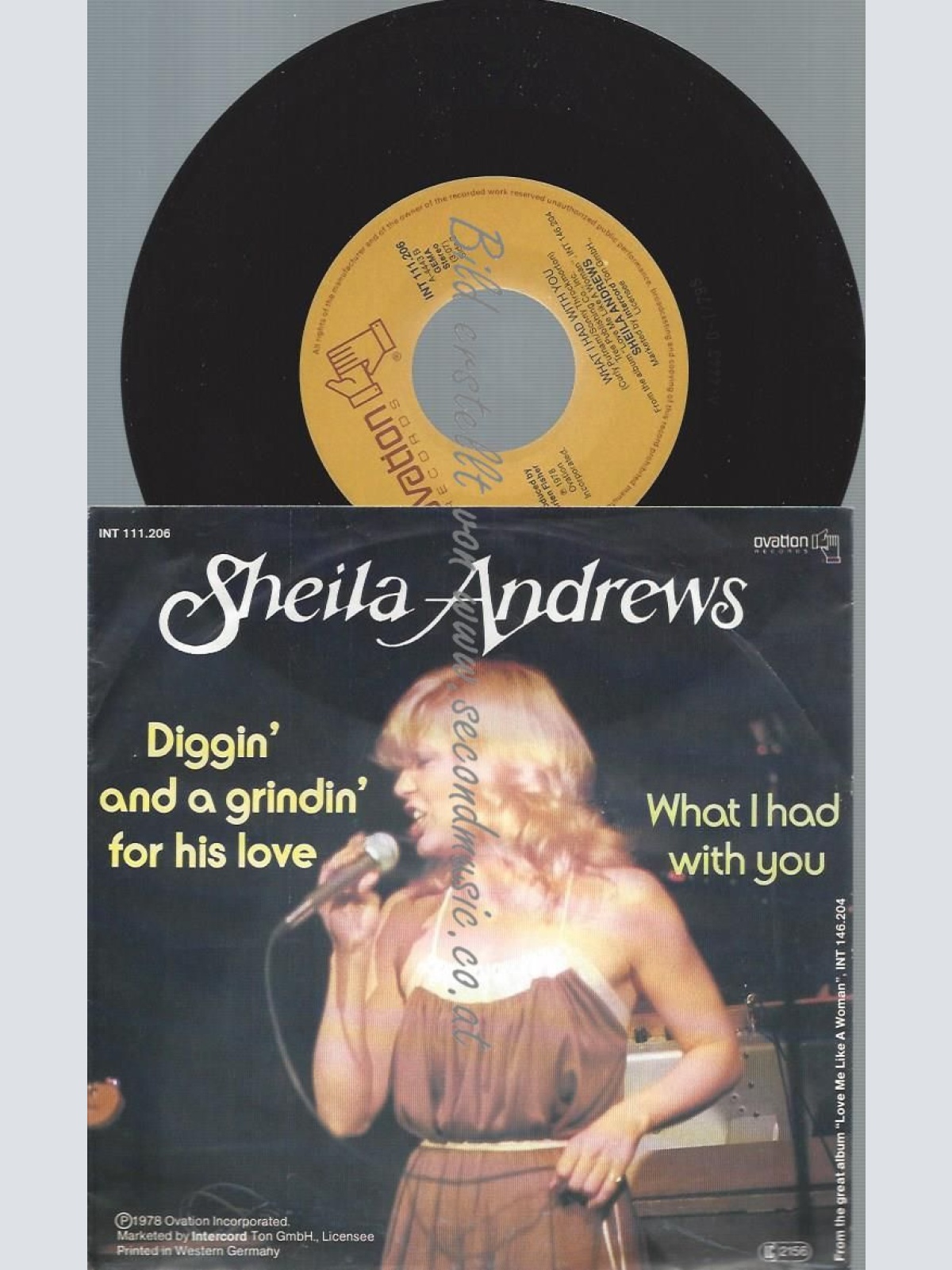 7"   Sheila Andrews  Diggin' And Grindin' For His Love