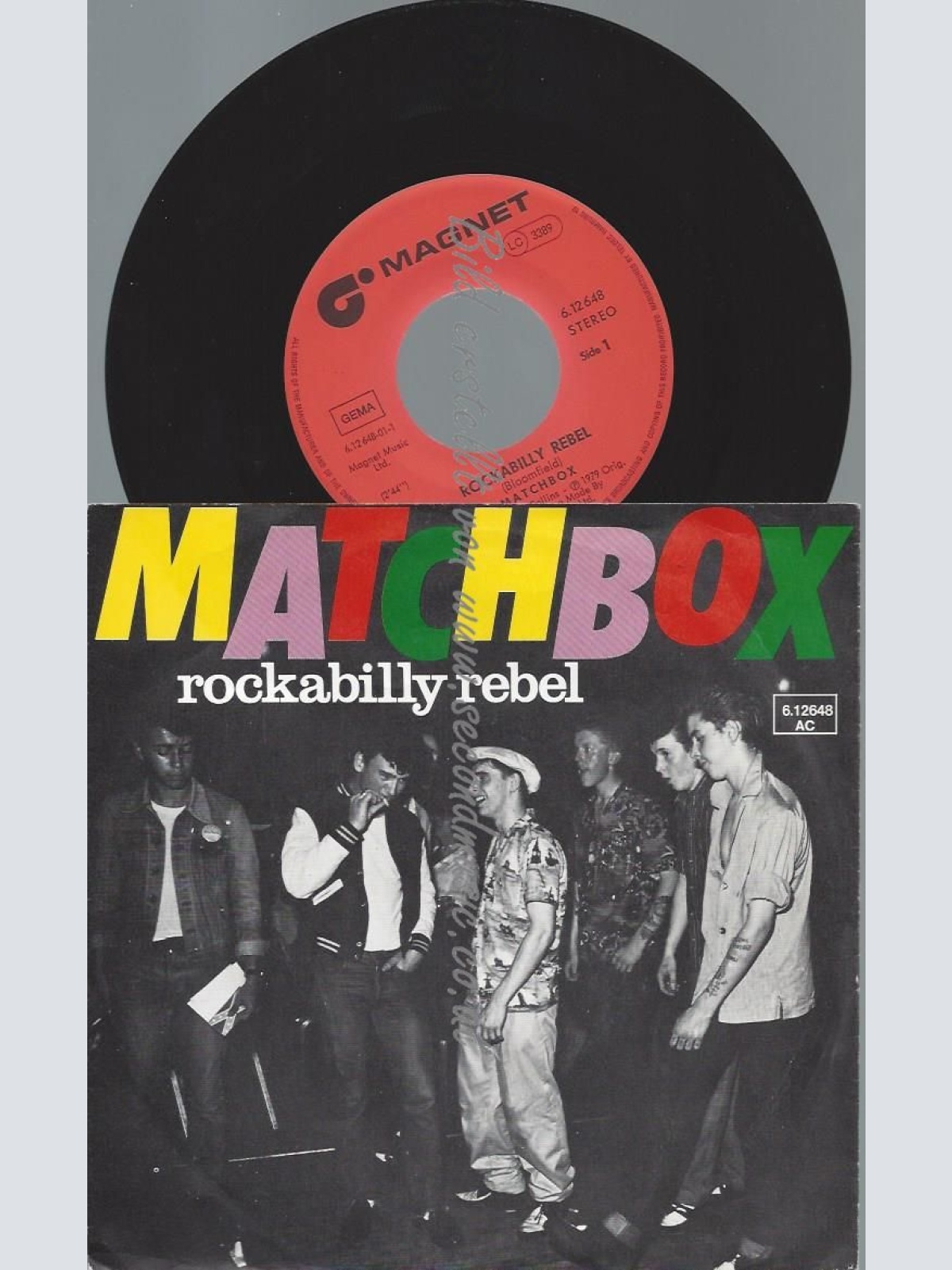 7"  Matchbox  – Rockabilly Rebel  // PROMO BACKCOVER