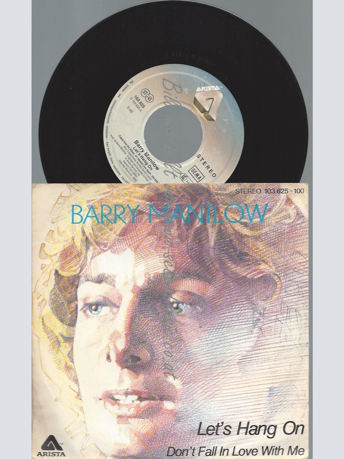 7"   Barry Manilow  Let's Hang On
