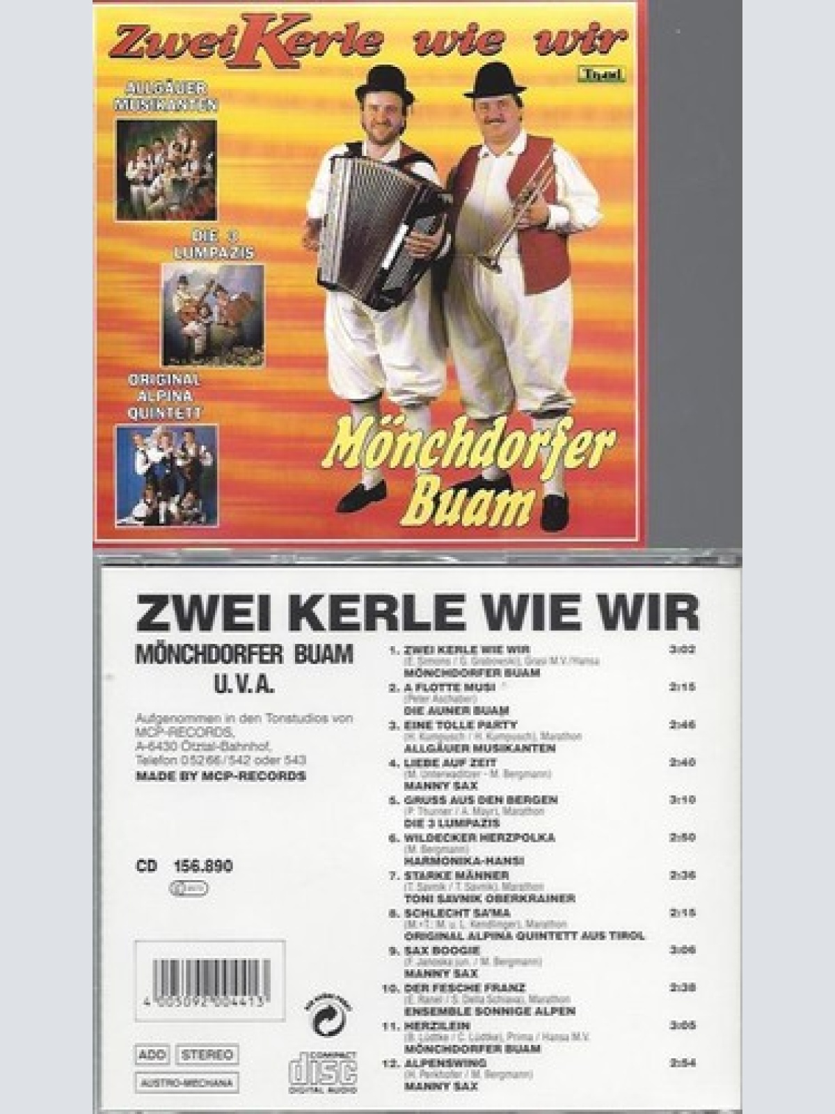 CD   Zwei Kerle wie wir von Mönchdorfer Buam