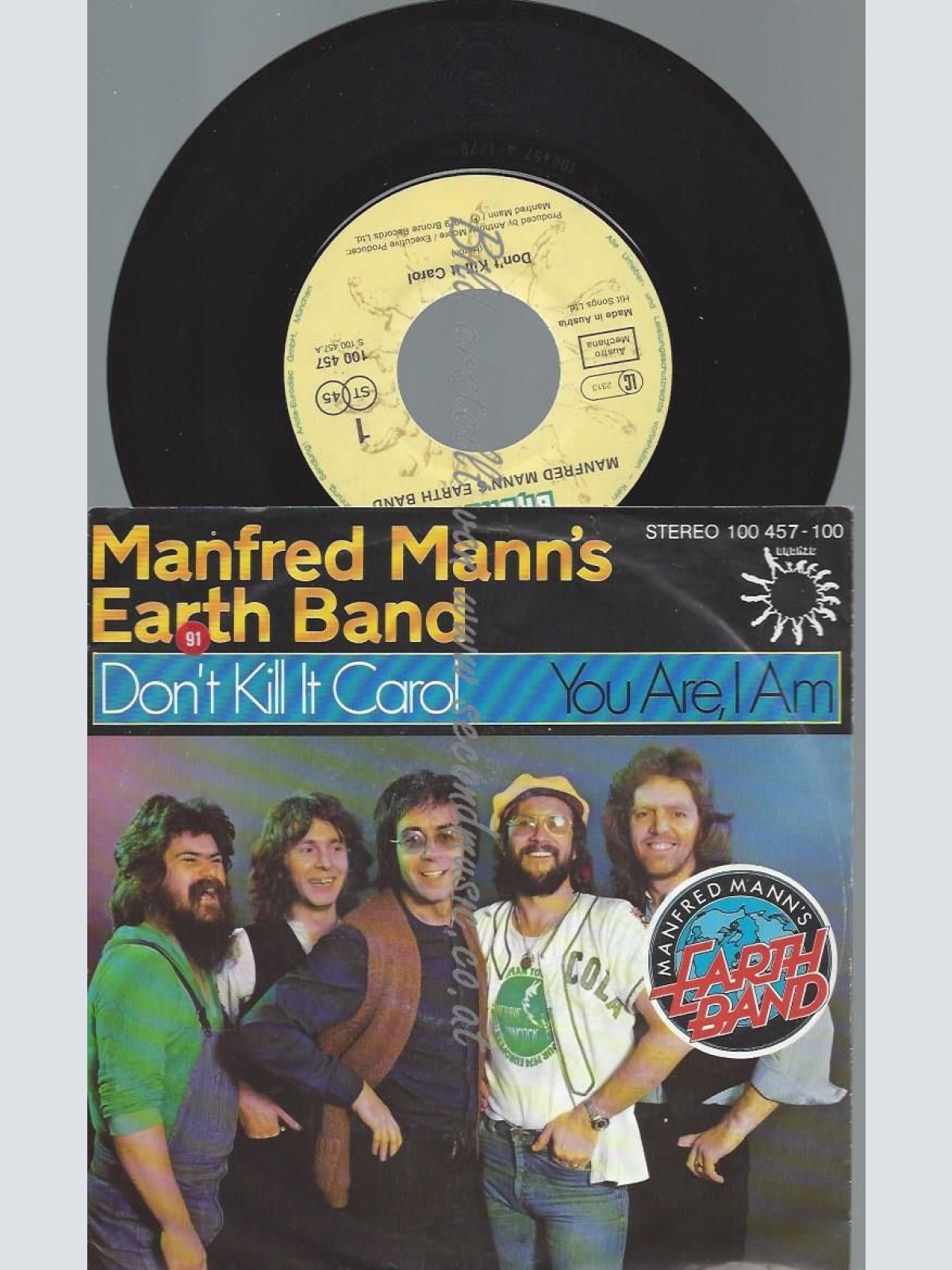7"    Manfred Mann's Earth Band  Don't Kill It Carol  //AT  // MISSPRINT