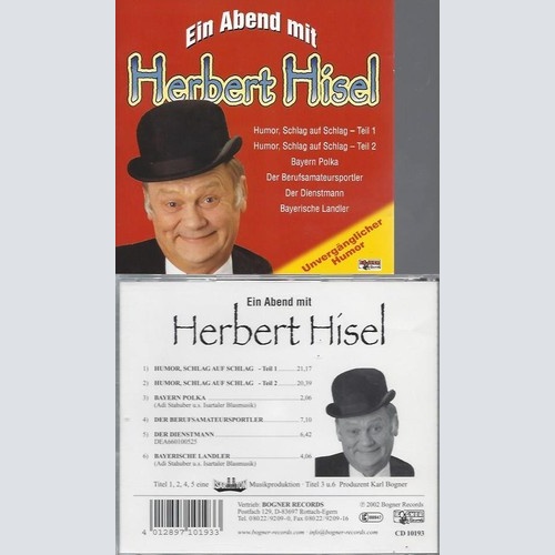 CD  Ein Abend mit --  Herbert Hisel