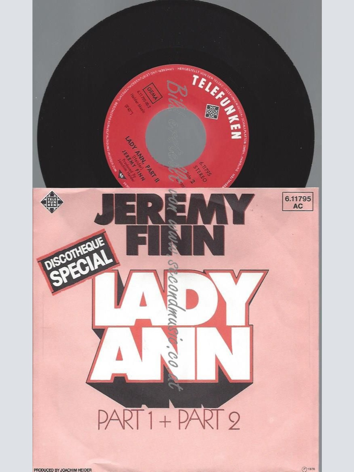 7"  Jeremy Finn – Lady Ann (Part 1 + Part 2)