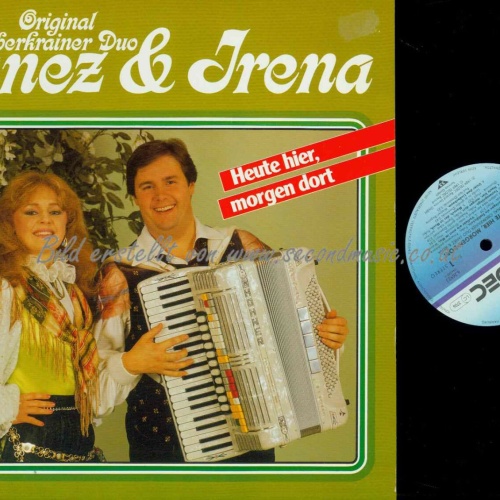 LP-- Original Oberkrainer Duo Janez & Irena -Heute hier morgen dort   /NM