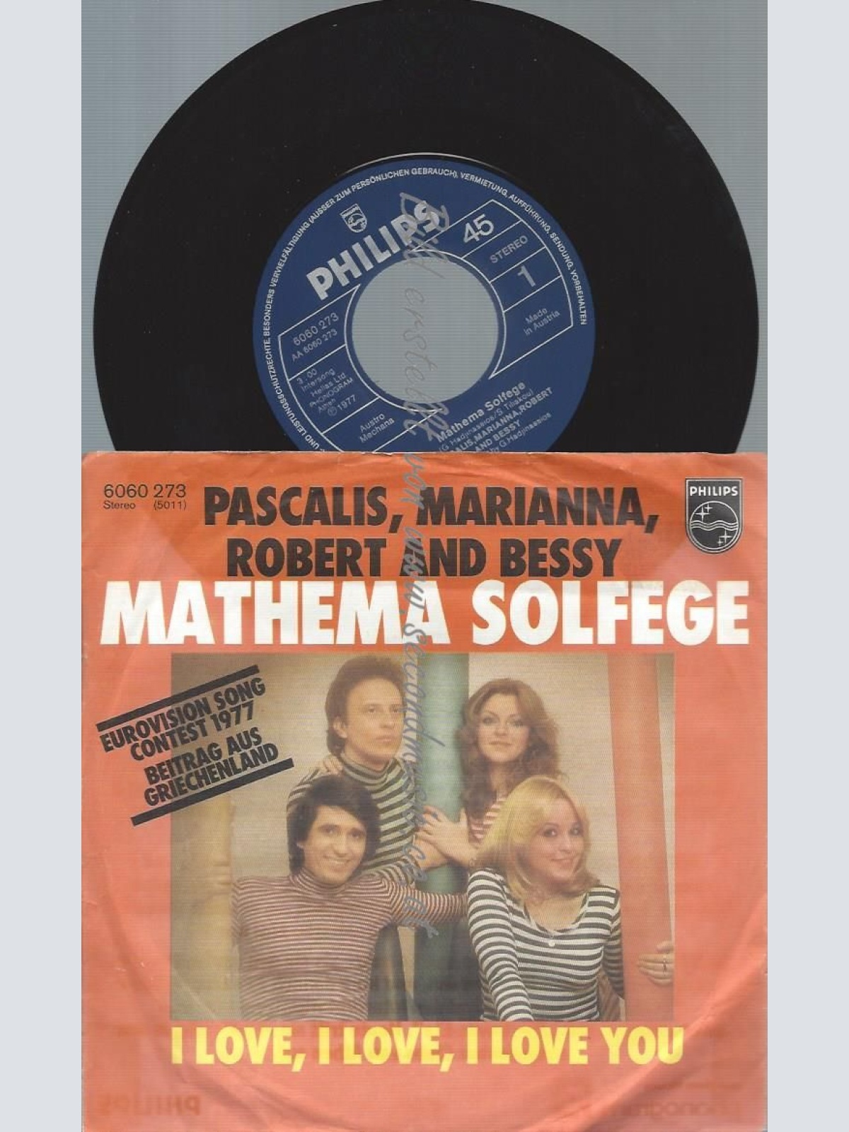 7"  Pascalis, Marianna, Robert And Bessy – Mathema Solfege // MADE IN AUSTRIA
