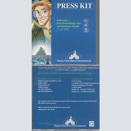 CD--PROMO--APK--ATLANTIS-DAS GEHEIMNIS DER VERLORENEN STADT-