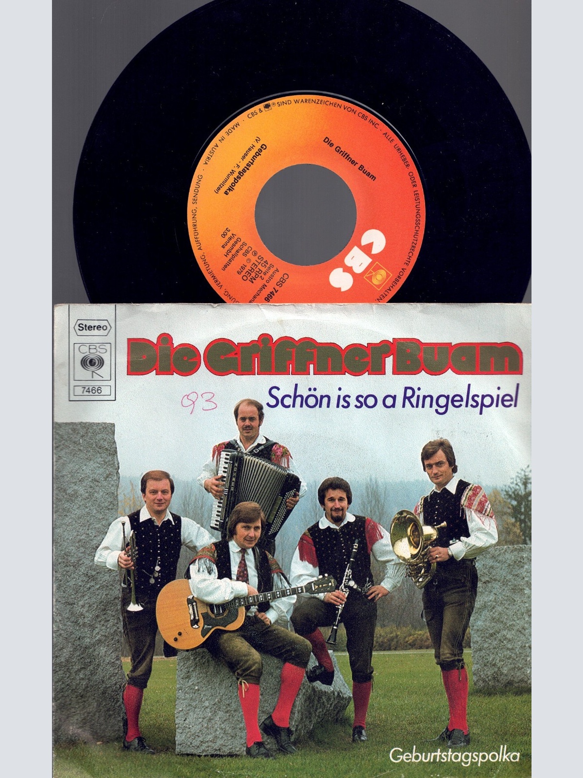 7" Die Griffner Buam  Schön is so a Ringelspiel