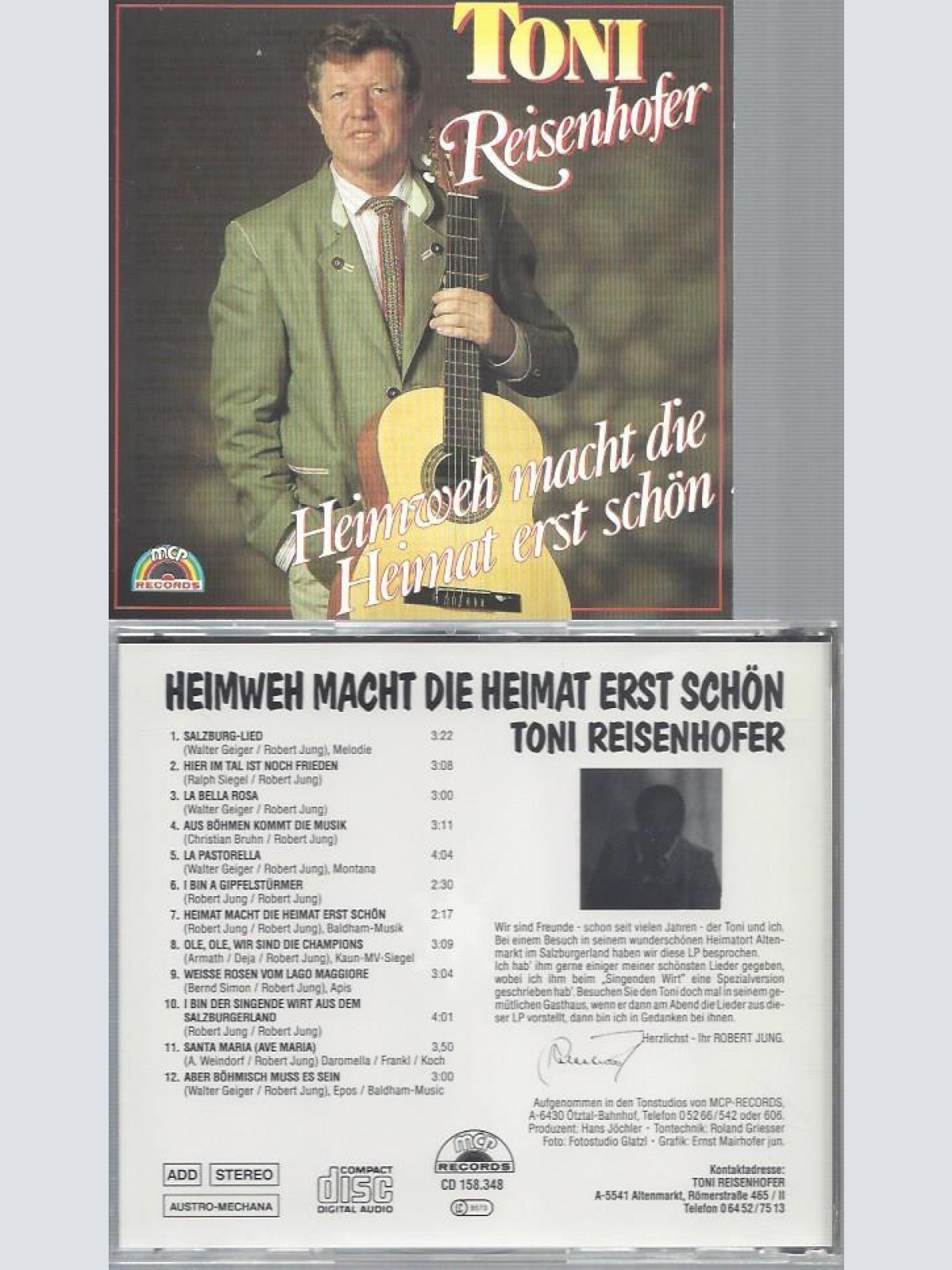 CD--TONI REISENHOFER HEIMWEH MACHT DIE HEIMAT ERST SCHÖN