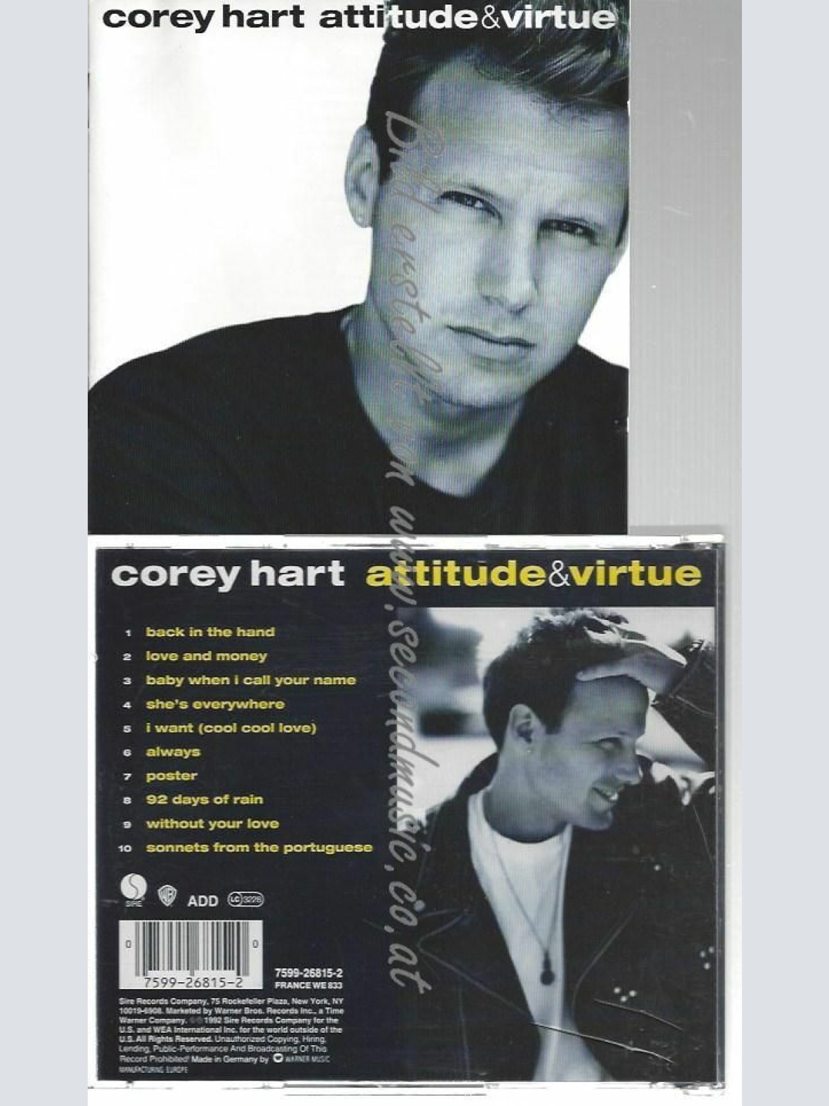 CD--COREY HART | --ATTITUDE & VIRTUE