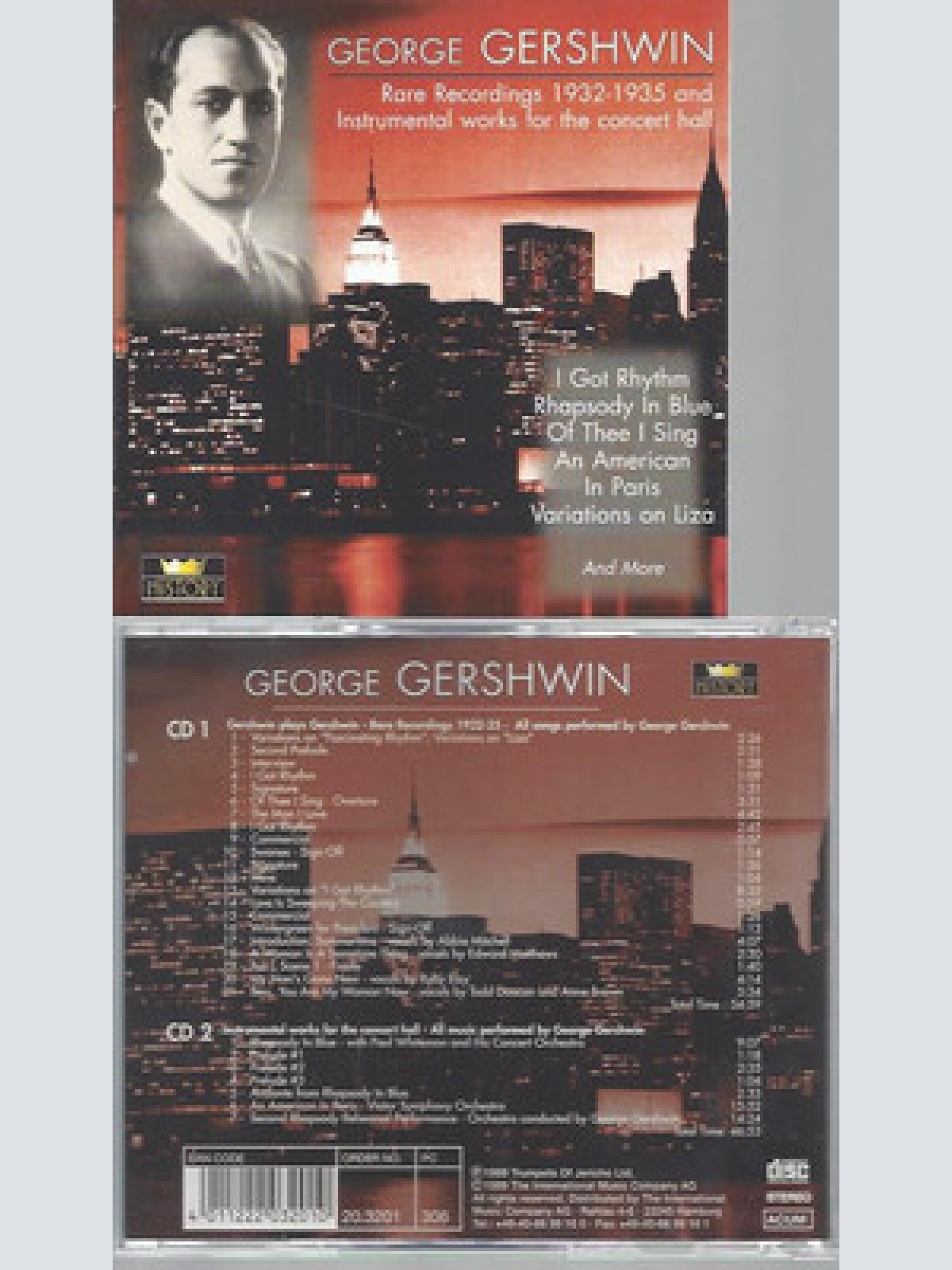 CD-- GEORGE GERSHWINN--INSTRUMENTAL WORKS FOR THE CONCERT HALL-2 CDS
