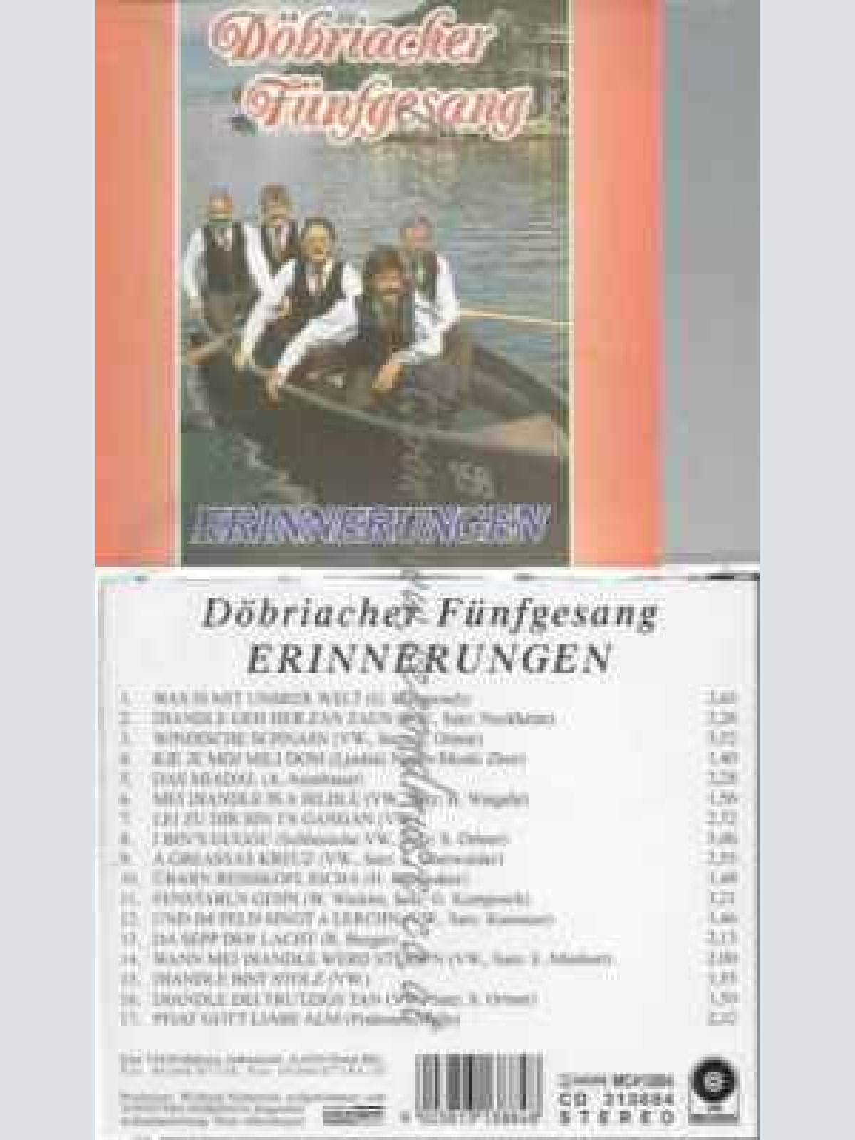 CD--DÖBRIACHER FÜNFGESANG | --ERINNERUNGEN