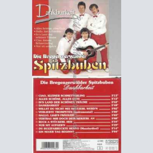 CD--BREGENZERWÄLDER SPITZBUBEN | --DANKBARKEIT