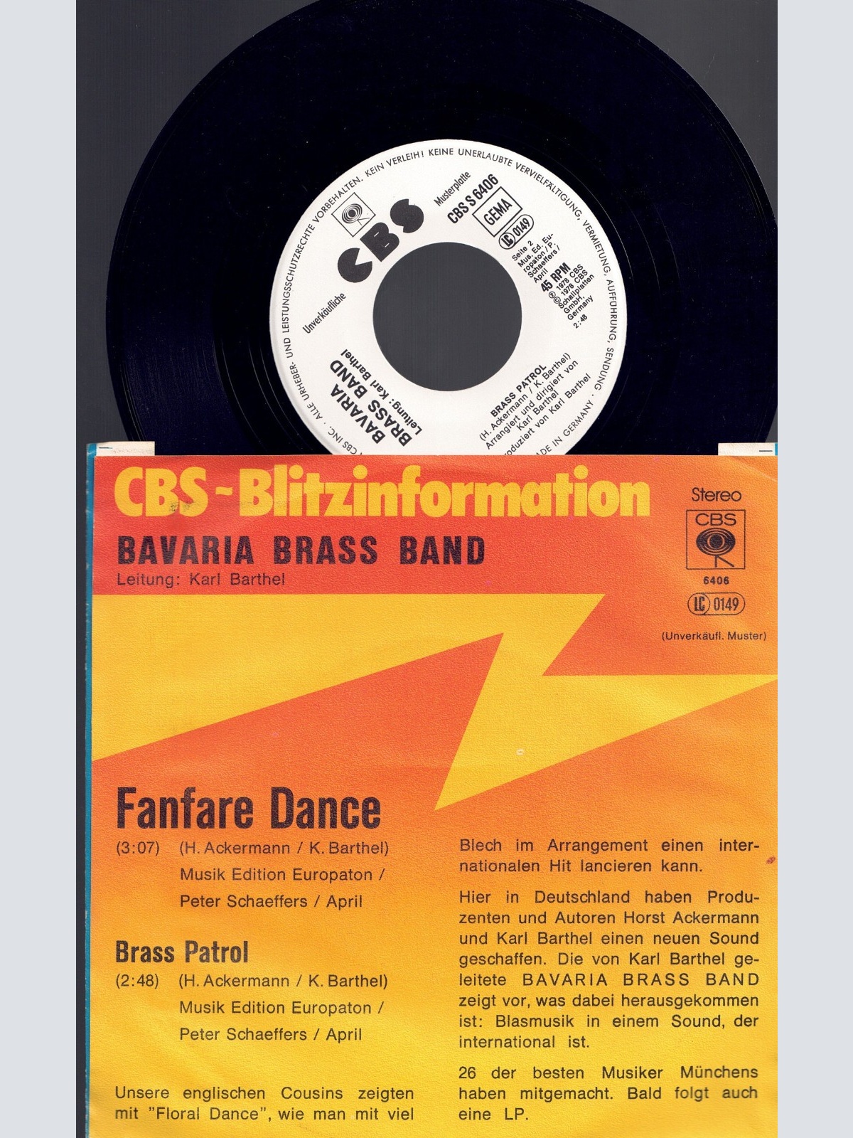 7" Bavaria Brass Band Fanfare Dance    Promo