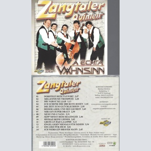 CD    A Echta Wahnsinn Zangtaler Quintett