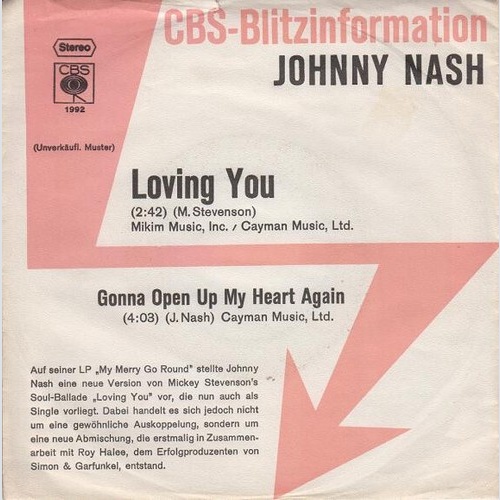 7", Single, Promo Johnny Nash - Loving You