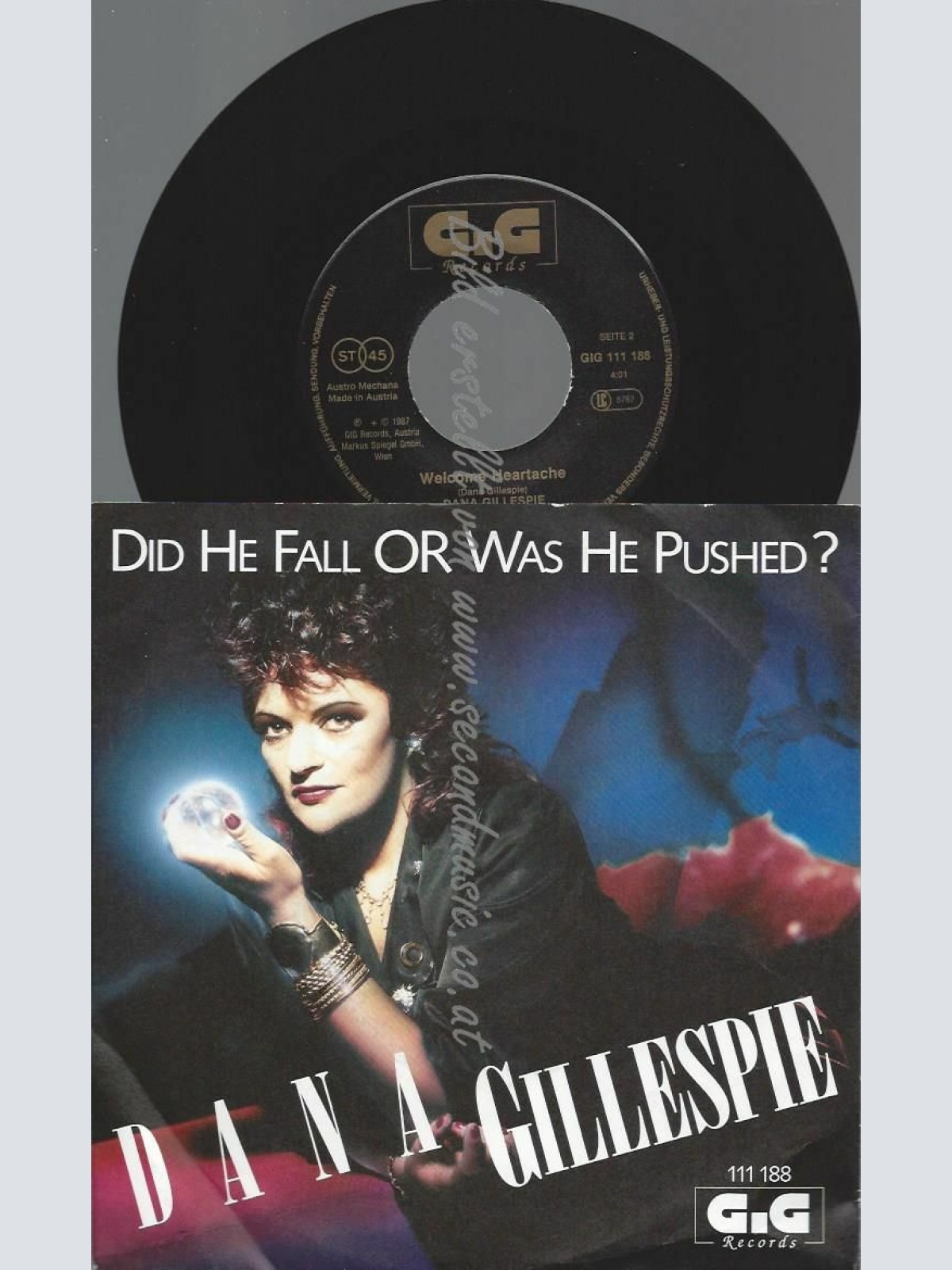 7" DANA GILLESPIE DID HE FALL OR WAS HE PUSHED  // NM