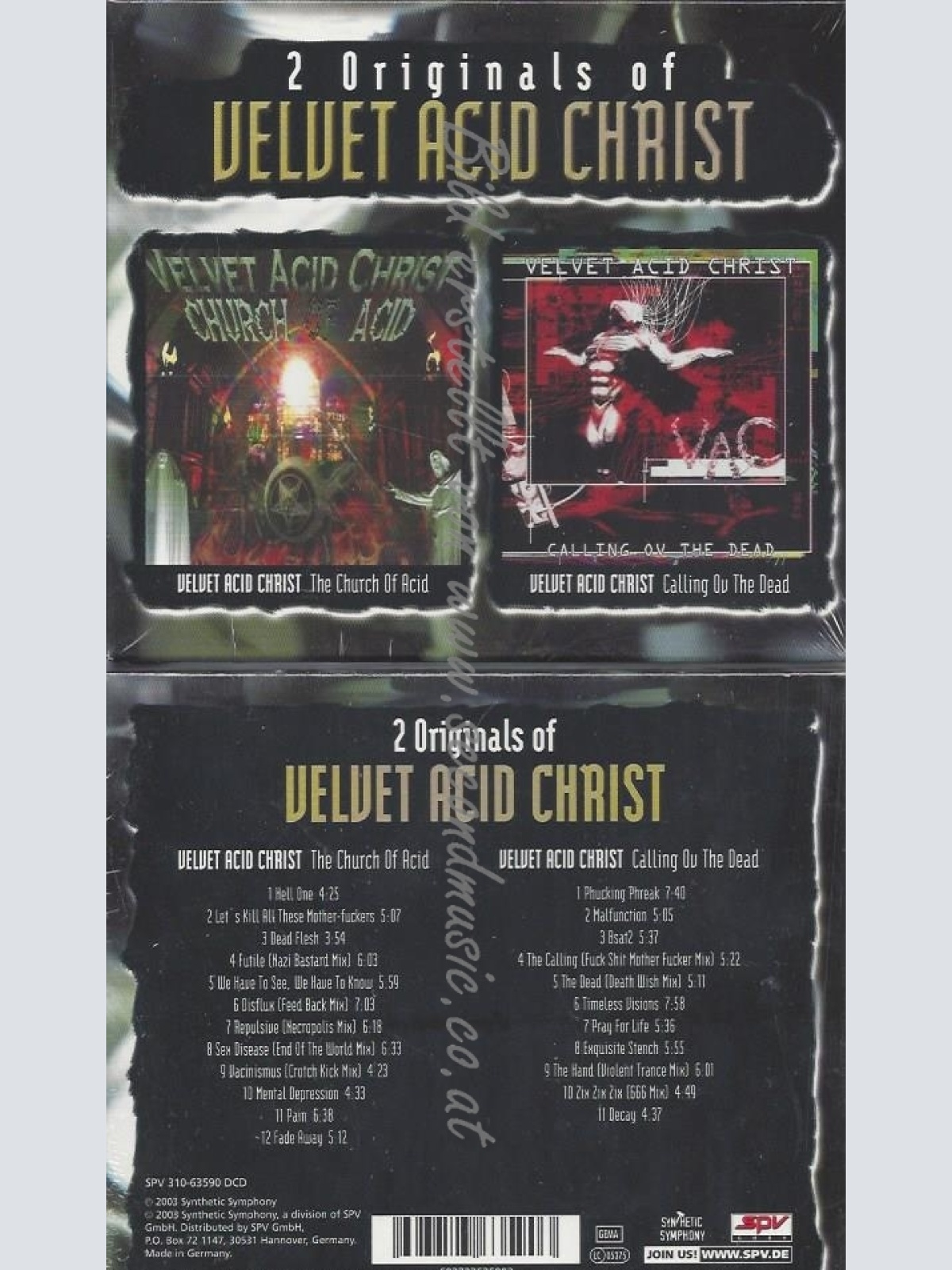 CD--CALLING OF THE DEAD | DOPPEL-CD/ VELVET ACID CHRIST--THE CHURCH OF ACID