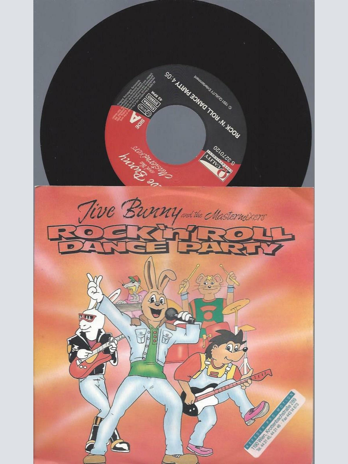 7"    Jive Bunny And The Mastermixers  Rock 'n' Roll Dance Party