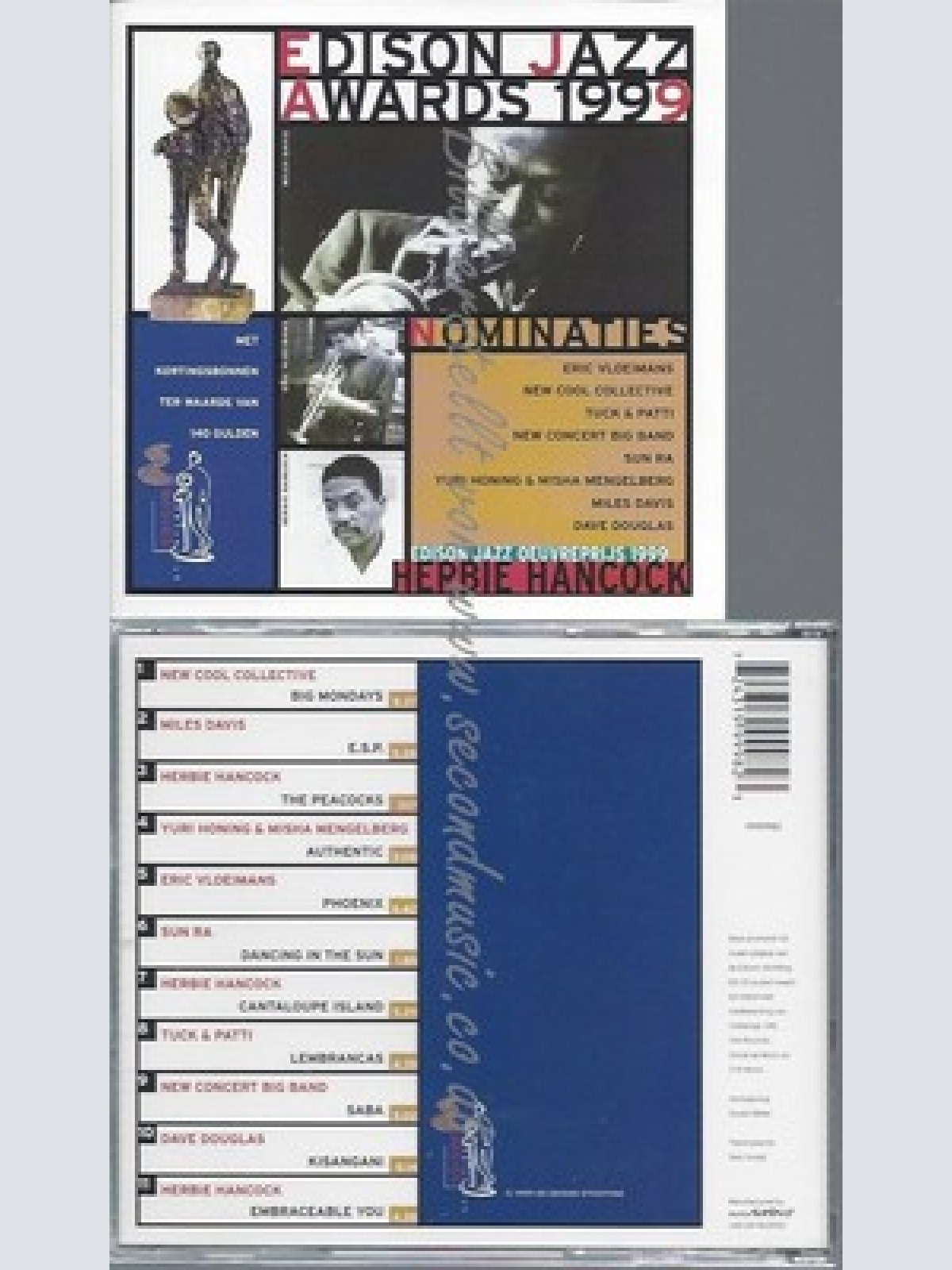 CD--VARIOUS UND MILES DAVIS--EDISON JAZZ AWARDS  - NOMINATIES -FEAT. HERBIE HANC