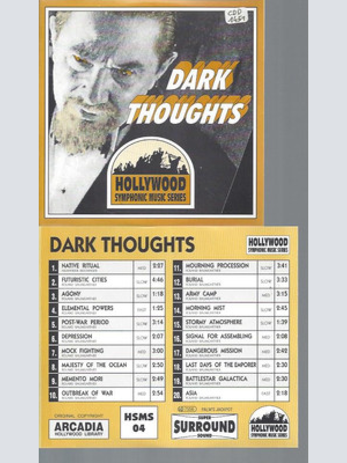 CD- DARK THOUGHTS HOLLYWOOD SYMPHONIC SERIES