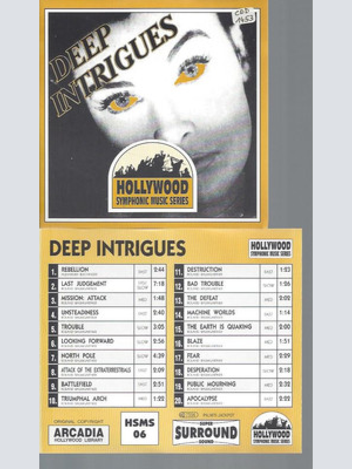 CD-DEEP INTRIGUES  HOLLYWOOD SYMPHONIC SERIES