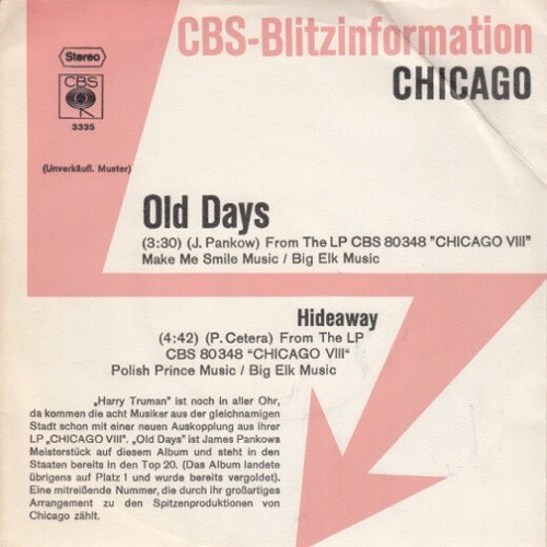 7", Single, Promo Chicago (2) - Old Days