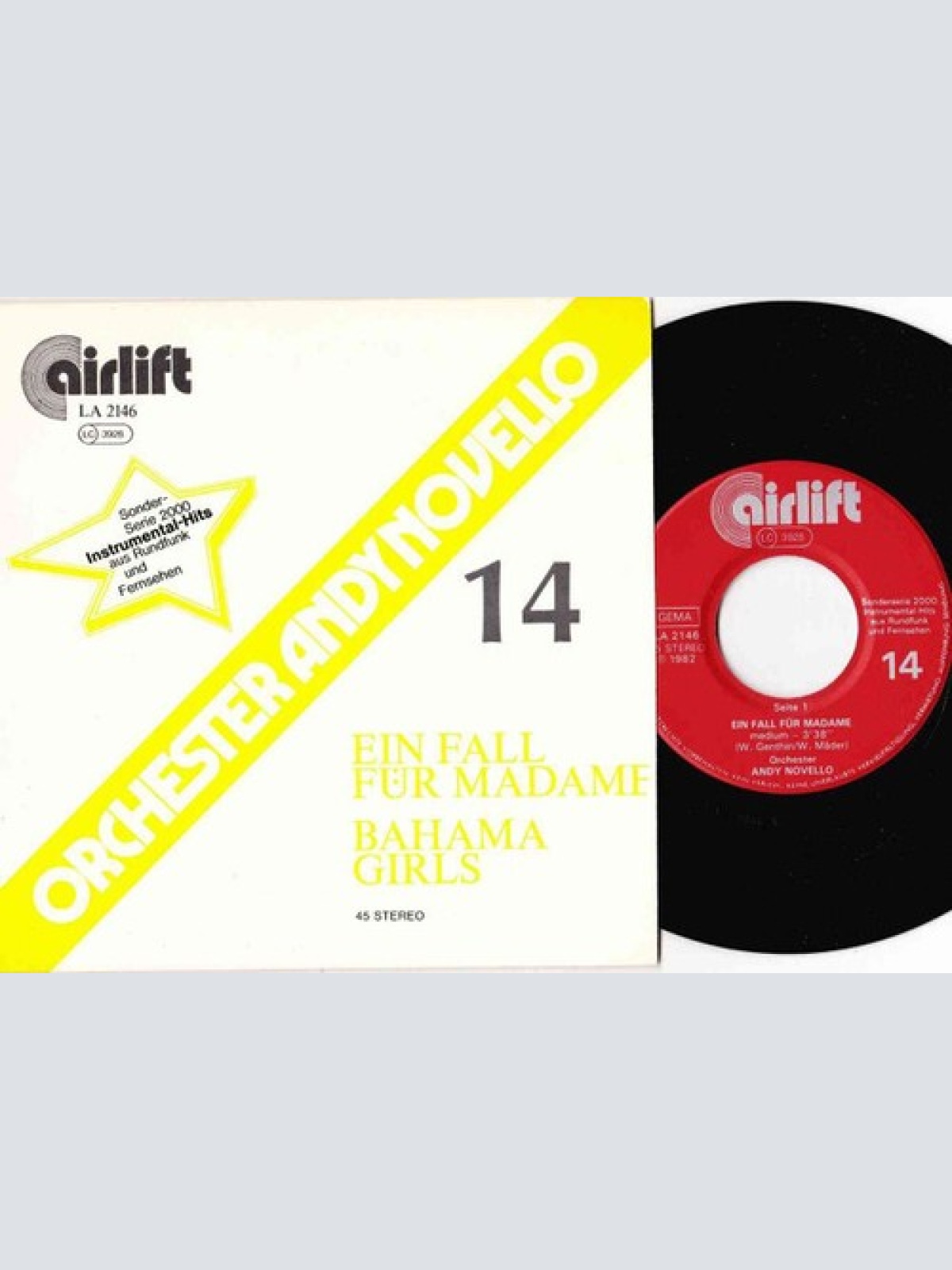 7", Single Orchester Andy Novello - Ein Fall Für Madame / Bahama Girls